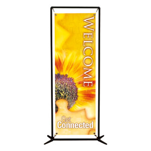 Get Connected - Welcome 2' x 6' Banner