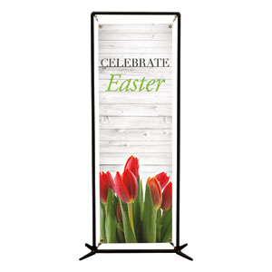 Easter Invited Wood 2' x 6' Banner