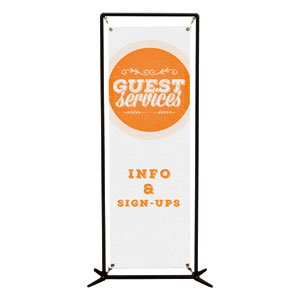 Guest Circles Service Orange  2' x 6' Banner