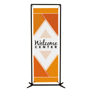 Welcome Diamond Orange 2' x 6' Banner