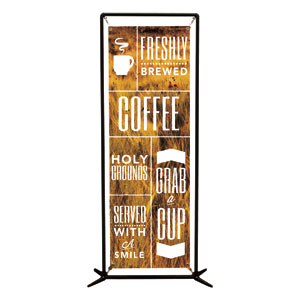Phrases Coffee 2' x 6' Banner