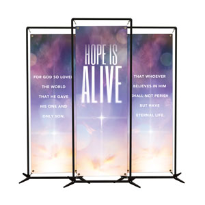Hope Is Alive Triptych 2' x 6' Banner