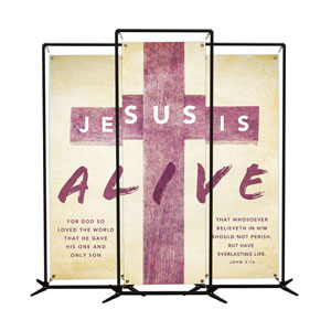 Alive Triptych  2' x 6' Banner