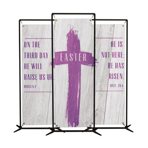 Easter Wood 2' x 6' Banner
