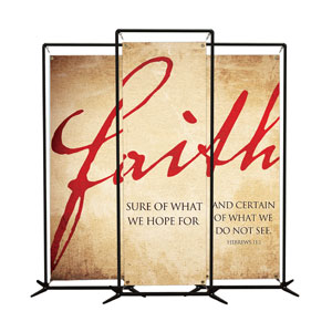 Faith Triptych  2' x 6' Banner