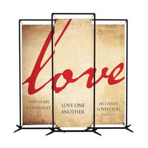 Love Triptych 2' x 6' Banner
