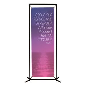 Color Wash Psalm 46:1 2' x 6' Banner