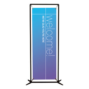 Color Wash Welcome 2' x 6' Banner