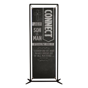 Chalkboard Art Connect 2' x 6' Banner