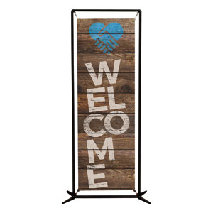 Shiplap Welcome Natural 2' x 6' Banner