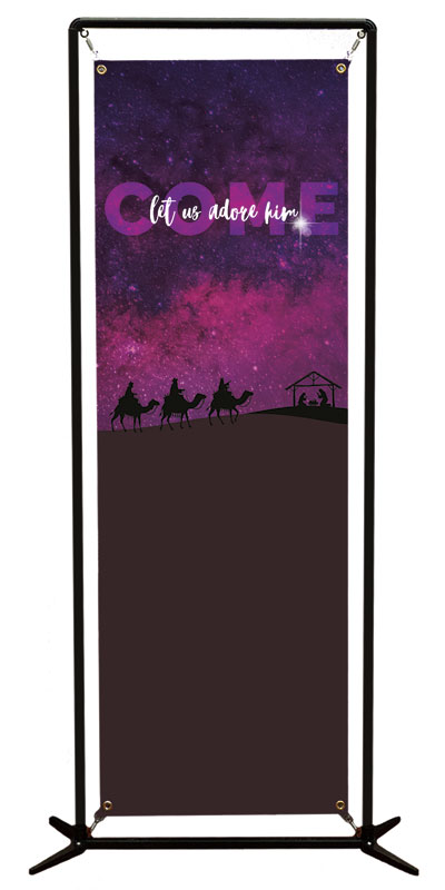 Banners, Christmas, Come Let Us Adore, 2' x 6'