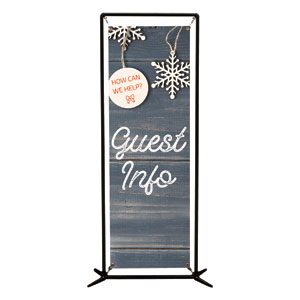 Wood Ornaments Guest Info 2' x 6' Banner