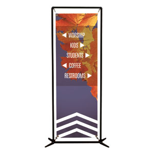 Chevron Welcome Fall Directional 2' x 6' Banner