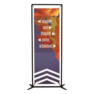 Chevron Welcome Fall Directional 2' x 6' Banner