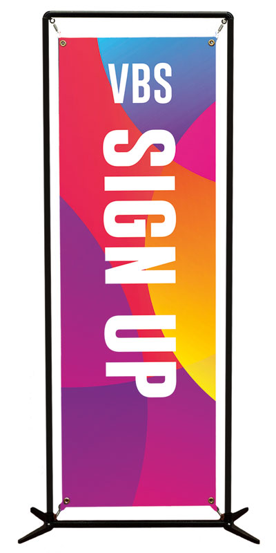 Banners, VBS / Camp, Curved Colors VBS Sign Up, 2' x 6'