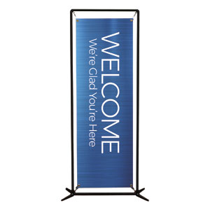General Blue Welcome 2' x 6' Banner
