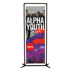 Alpha Youth Purple 2' x 6' Banner