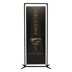 Gold Christmas Manger Welcome 2' x 6' Banner