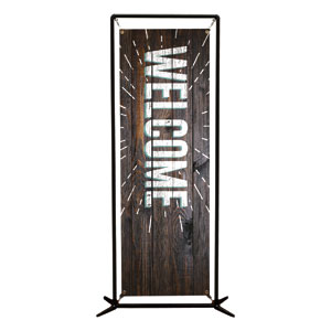 Dark Wood Easter At Welcome 2' x 6' Banner