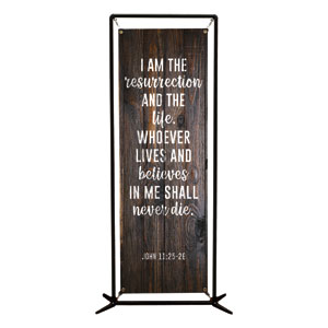 Dark Wood Easter At Scripture 2' x 6' Banner