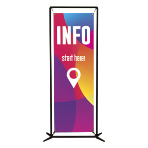 Curved Colors Info 2' x 6' Banner