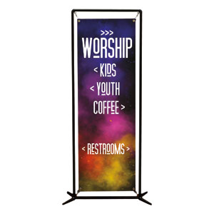 Dark Smoke Directional 2' x 6' Banner