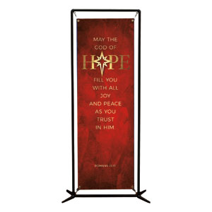 Hope Is Born Star Scripture 2' x 6' Banner