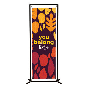 Belong Here Leaves 2' x 6' Banner
