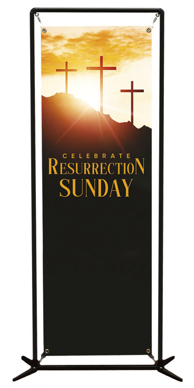 Banners, Easter, Resurrection Sunday, 2' x 6'