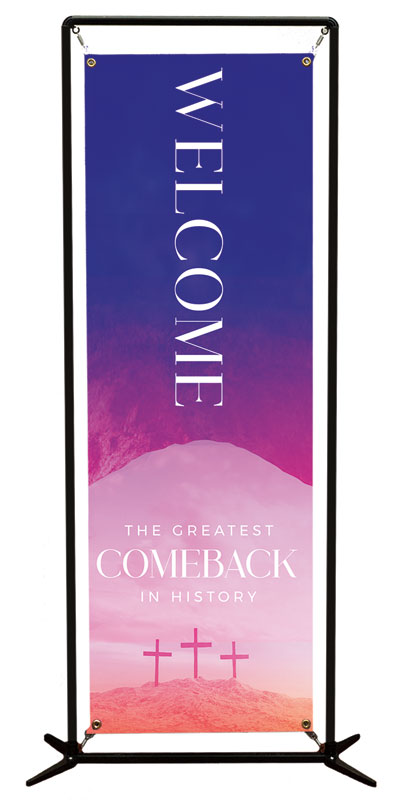 Banners, Easter, Greatest Comeback Welcome, 2' x 6'