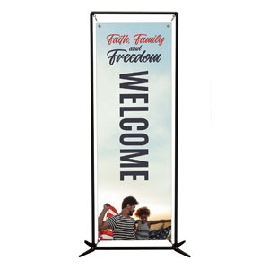 Faith Family Freedom Together 2' x 6' Banner