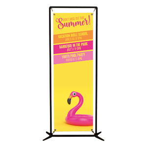 Summer Flamingo 2' x 6' Banner