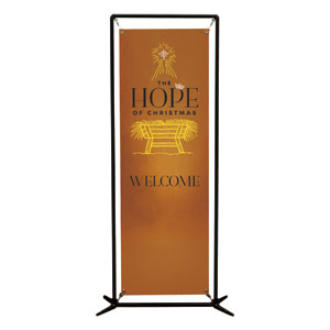 Hope of Christmas Manger 2' x 6' Banner