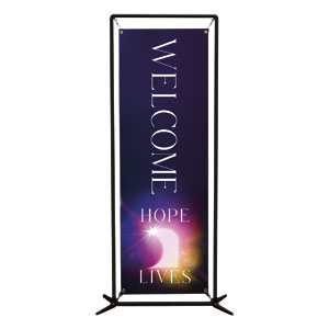 Hope Lives Tomb 2' x 6' Banner