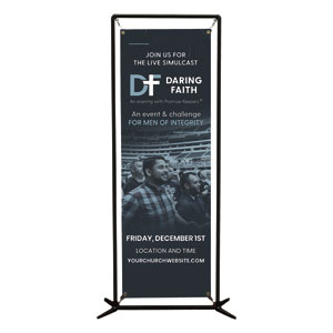 PK Daring Faith Simulcast Stadium 2' x 6' Banner