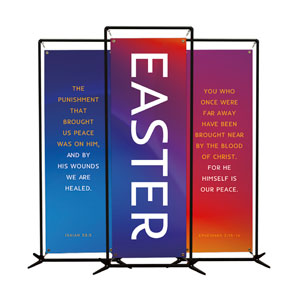 Glow Easter Triptych 2' x 6' Banner