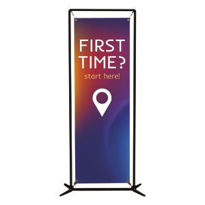 Glow First Time 2' x 6' Banner