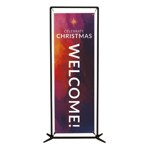 Vibrant Paint Christmas 2' x 6' Banner