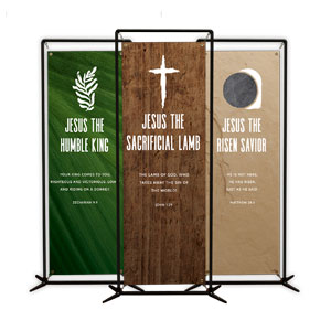 Easter Icons Paper Triptych 2' x 6' Banner