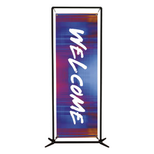 Colorful Blur Welcome 2' x 6' Banner