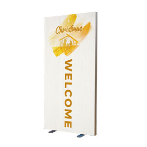 Christmas Gold Brush Stroke Silicone Edge Banners