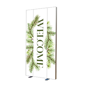 Christmas Green Pine Silicone Edge Banners