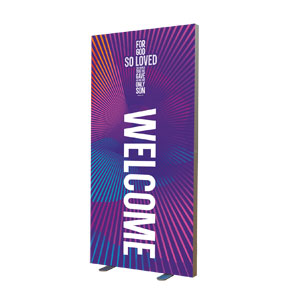 God So Loved Cross Silicone Edge Banners
