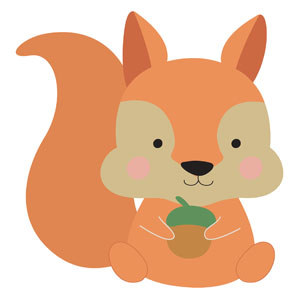 Woodland Friends Squirrel StickUp