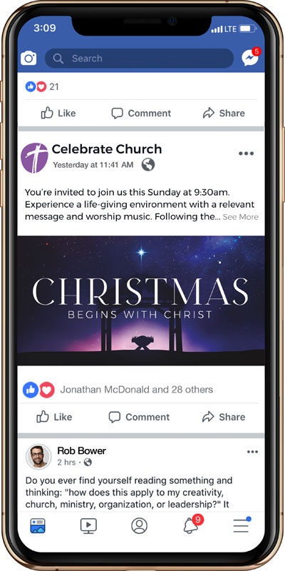 Social Ads, Christmas, Begins With Christ Manger Star