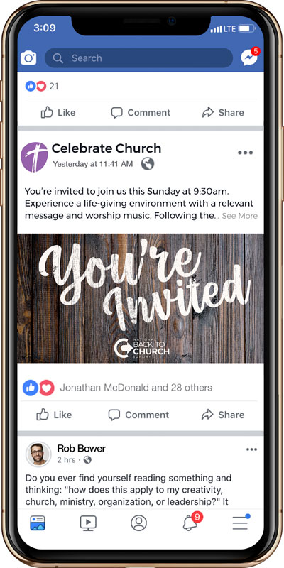 Social Ads, Back To Church Sunday, BTCS Hope Is Here Wood