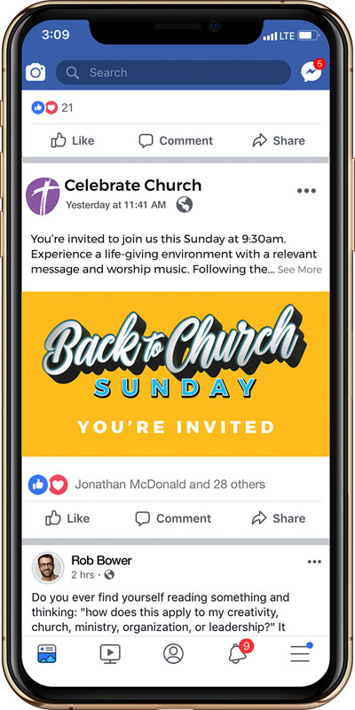 Social Ads, Back To Church Sunday, Back to Church Sunday Celebration