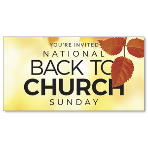 Back to Church Welcomes You Orange Leaves Social Media Ad Packages