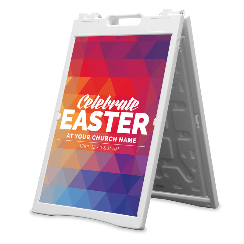 Banners, Easter, Geometric Bold Easter, 2' x 3'