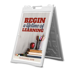School Books Lifetime Learning 2' x 3' Street Sign Banners